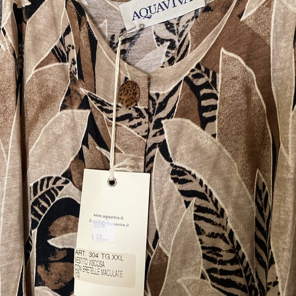 Italian Designer Beautiful Print Button Down Maxi Dress New With Tags - Picture 7 of 14